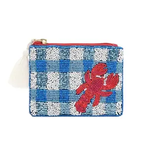 Coastal Claw Beaded Coin Pouch
