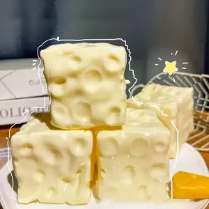 Giant Cheese Squishy Toy Super Soft Slow Rising Squeeze Toy Stress Relief Fidget Toy for Adults Kids Cute Realistic Cheese Block Sensory Toy