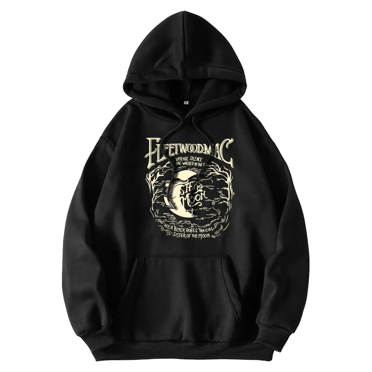 Moon Pattern Oversized Hoodies Fleece Sweatshirts Fall Fashion 2026 Pullover Sweaters Winter Clothes Long-sleeved pullover for autumn and winter