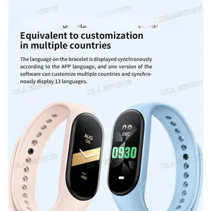 Smart Band Watch Men Women Silicone Heart Rate Tracker Fitness Tracker Blood Pressure Sport Bracelet Bluetooth 4.0 IP67 Waterproof Adjustable Wristband Android Charging