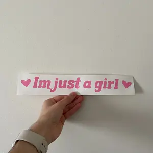 Im just a girl Vinyl Decal for Car, laptop decal, car accessories, Window Sticker