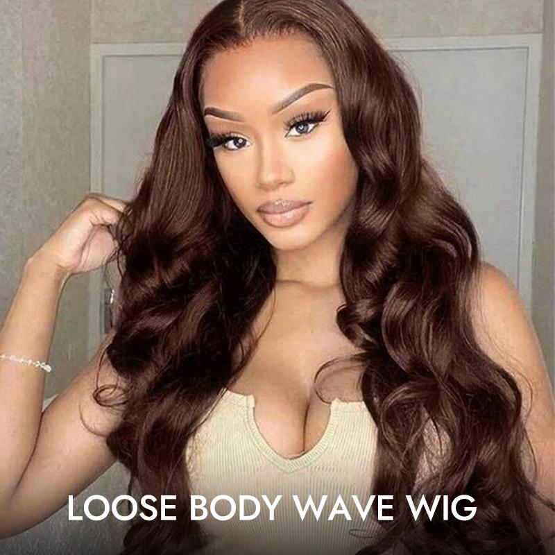 Wiggins Hair Body Wave #4 Dark Brown 7*5 Closure Wig Ready To Go Beginners Friendly 7x4 Lace Closure Wig Human Hair
