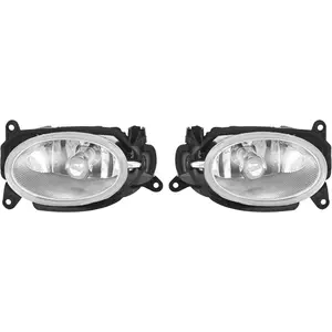 HECASA Pair Fog Lights Compatible with 2009-2014 Honda Fit 01-08 Honda Civic 2002-2006 Honda CR-V/Acura RSX 03-07 Honda Accord 10-14 Honda Insight Driver & Passenger w/Bulbs Fog Lamps Clear Lens