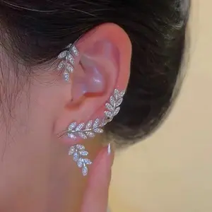 Leaf-Shaped Ear Studs for Women, Unique Design Bridal Earrings, Ideal for Daily Use, Enhance Your Look Effortlessly, Stud Earring Jewelry