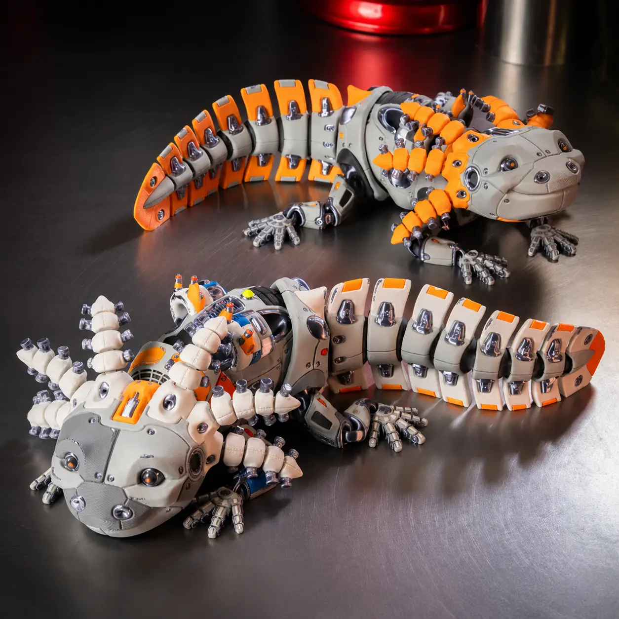 Articulated Robot Axolotl – 10-Inch 3D Printed Movable Fidget Figure and Desk Decor