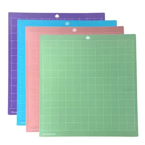 2/4pcs 12x24in PVC Engraving Machine Pad, Multi-Grip Cutting Mats for & Electronic Cutting Machines - Standard, Light, Strong, Fabric Grip, Sticky Cutting Mat, Durable PVC Material, Ideal for Precision Engraving & Cutting Tasks, Essential Tool Accessory