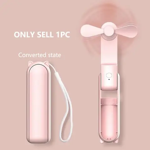 1/2/3pc Portable Handheld Fan, Rechargeable Foldable Mini Fan, Outdoor Pocket Fan, Travel Essential, Multi-Functional Compact Fan, Cooling Fans, Personal Fans Portable Rechargeable