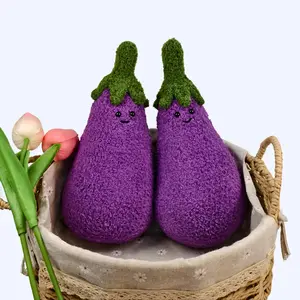 Handmade Amigurumi Crochet Eggplant Plushie