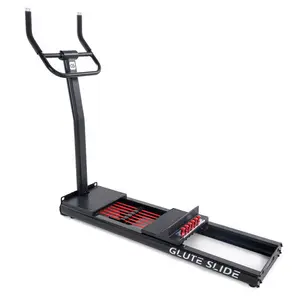Glute Slide with Upright Handles Bars Foot Wedge & Push-Pin Resistance Adjustment for Home Gym Training