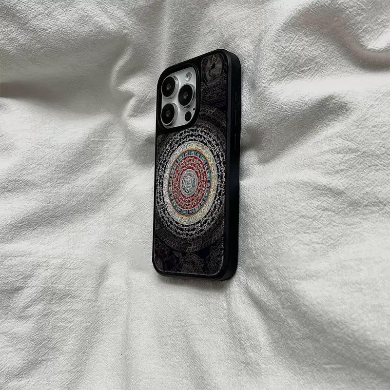 Original Retro Sanskrit Phone Case — Compatible with iPhone 17/16/15/14/13 Pro/Plus/Pro Max. A brand-new design featuring a matte finish, drop protection, and shock resistance—suitable for both men and women. (iPhone 17/16 Pro Max Case)