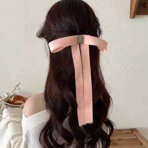 Flash & Finesse Flash & Finesse  Magnetic Hair Clips 6Pcs Detachable Bow Ribbon Ballet Style No Slip No Crease for Thick/Thin Hair Bandana Hair Claws, Bangs Hair Clip, Hair Clip Set Festival Gift