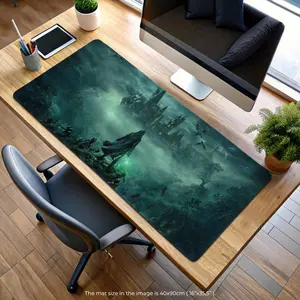 HHarry Potterr Mouse Pad, Gaming Desk Mat with Hogwarts and Dark Wizard Design