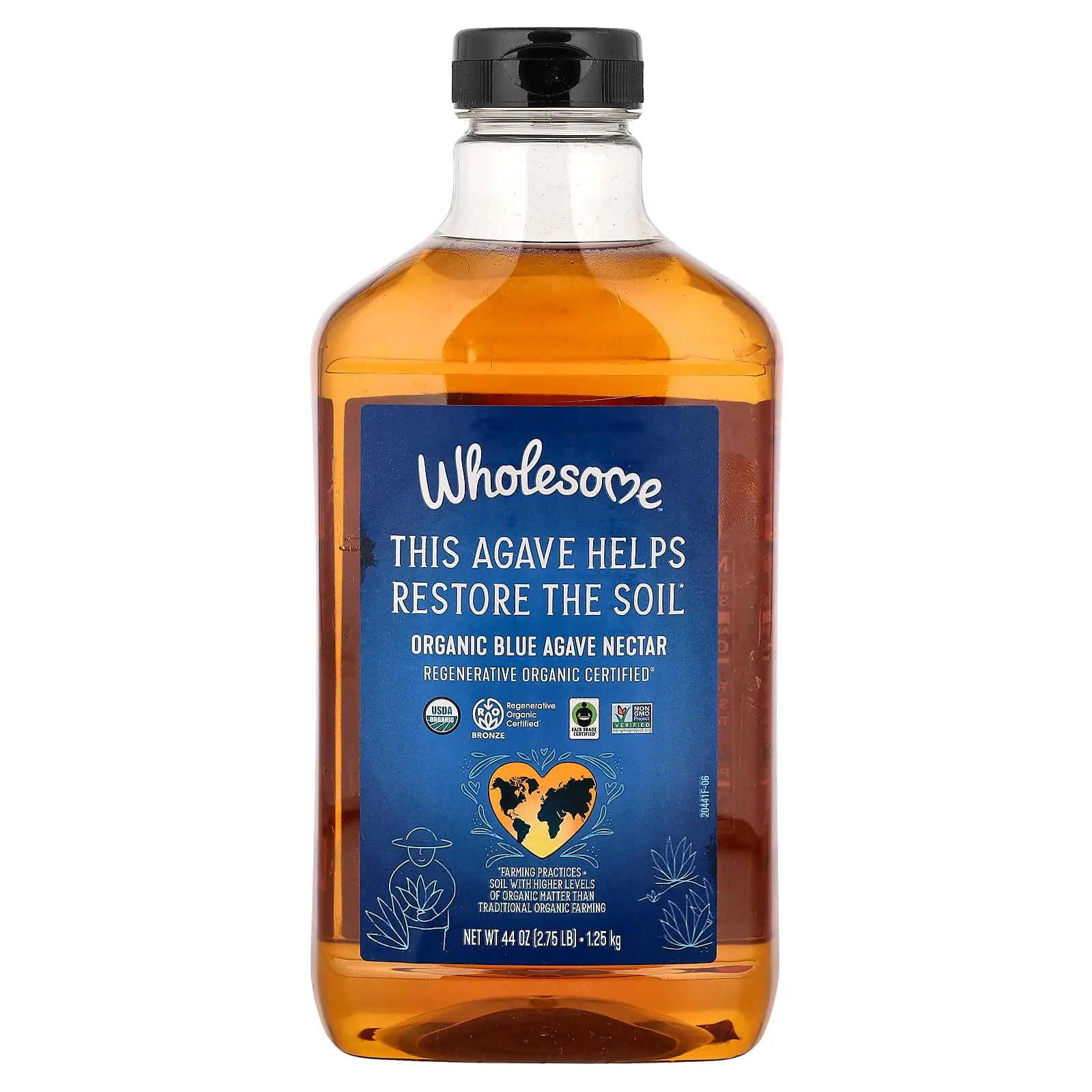 Wholesome Sweeteners Organic Blue Agave Nectar, 44 oz (1.25 kg)