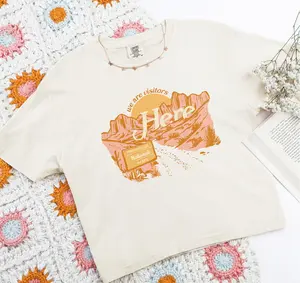 We are Visitors Here Comfort Colors Crop Tee
