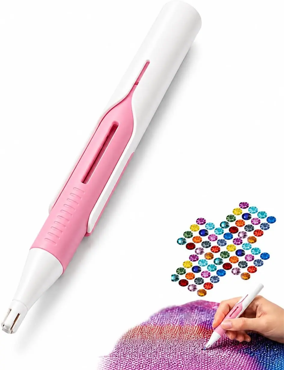 2026 New Automatic Diamond Painting Bead Dispenser for 2.8mm Round Drills (Pink)