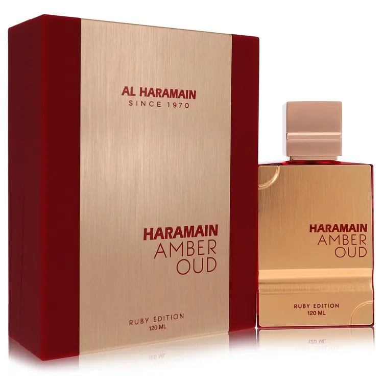 AL HARAMAIN Amber Oud Ruby Eau De Parfum Spray, Saffron & Bitter Almond Unisex Fragrance, Launched in 2022, Saffron Blend, Edp, Top Notes Of Saffron & Bitter Almond