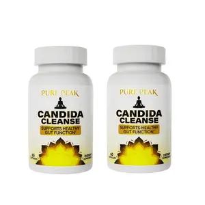 Pure Peak Natural Candida Cleanse - 60 Vegan Capsules with Probiotic & Antifungal Formula for Gut & Digestive Health Support Healthcare