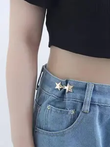 Star Design Jeans Button, 1 Count Adjustable Metal Jeans Button, Sewing Accessories for Women & Men, Haberdashery for Jeans