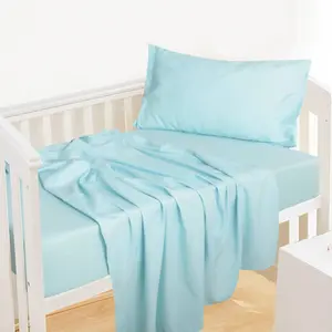 3 Pieces Solid Color Microfiber Toddler Sheet Set|NTBAY®️