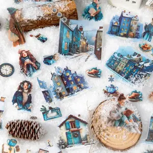 Warm Time Series Pet Scenery Sticker Pack, Decorative Wall Art Decal Set, Ideal for Home Office Decoration, High-Quality Material