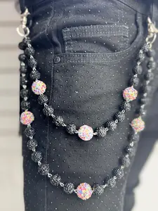 BLACK COLORFUL WALLET CHAIN