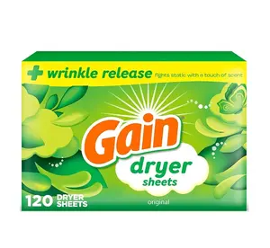 dryer sheets Plus Wrinkle Release, Original Scent, 120 Count, Fights static with a touch of scent, laundry sheets