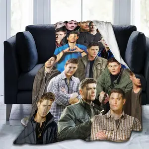 Blanket Jensen Ackles Soft and Comfortable Wool Fleece Throw Blankets for Sofa Office car Camping Yoga Travel Home Decoration Cozy Plush Beach Blanket Gift 40"x30"
