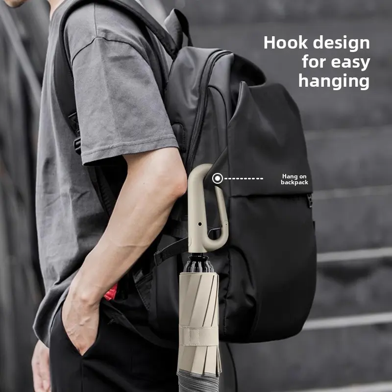 Business Automatic Umbrella - Solid Color, Large Size Windproof Umbrella with Ring Buckle, Reinforced & Durable Business Automatic Umbrella - Solid Color, Large Size Windproof Umbrella with Ring Buckle, Reinforced & Durable