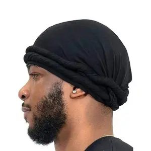 Superior Halo Turban Silk Satin Lined Head Wrap Pre-Tied One Size Fits Most Elastic Band Hair Care Accessory for Men & Women