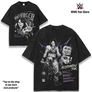 Rhea Ripley Vintage Wash T-Shirt – Oversized WWE Wrestling Tee Honoring Mami’s Legacy, Judgment Day Powerhouse Persona & Classic Dark Retro Streetwear Merch cotton unisex y2k outfits Fabric Menswear graphic fan gift top casual shirt wwe fan