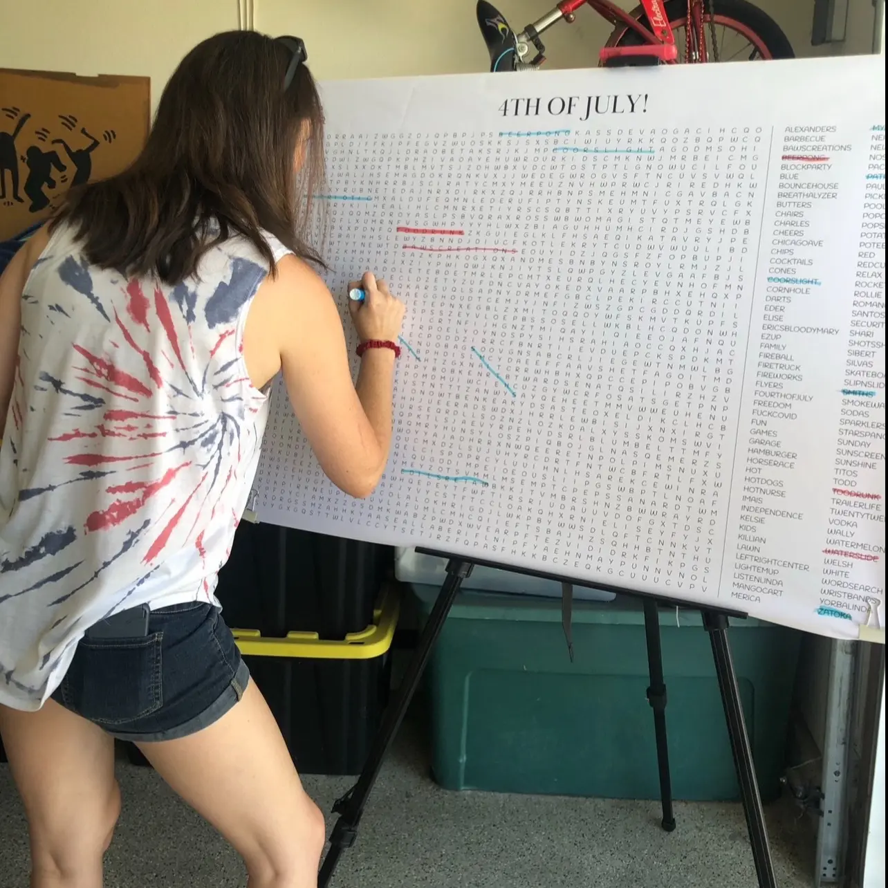 Giant 4th of July Wordsearch - 30x42 Inches - USA Themed Puzzle - Perfect for Party