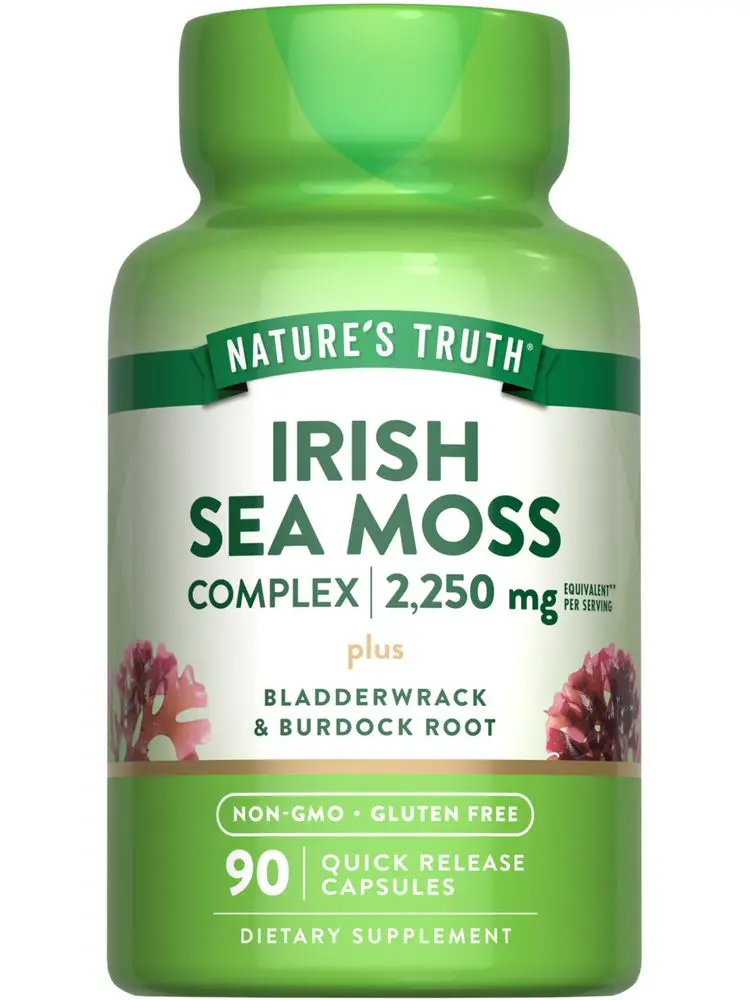 Irish Sea Moss Complex with Bladderwrack & Burdock Root | 90 Capsules