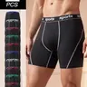 Men's 10PCS/Pack Stretch Boxer Briefs, Long Leg No Ride Up Moisture Wicking Quick Dry Breathable Sporty Underwear, Anti Chafe Athletic Sports Boxers for Men, Running Cycling Workout Gym, Big & Tall Loose Fit Assorted Colors All Season