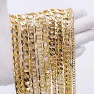 14k Gold Gold Chain Concave Miami Mariner Chains No Fade Water Resistaint