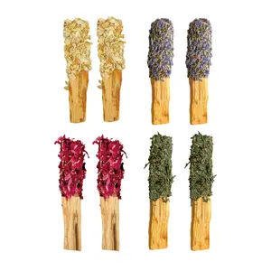 8Pcs Palo Santo Smudge Sticks, 4 Inch Natural Holy Wood Incense, Multi-Scent Cleansing Wand for Negative Energy Removal, Spiritual Ritual Spell Supplies, Ideal Gift for Black History Month Easter St. Patrick's Day