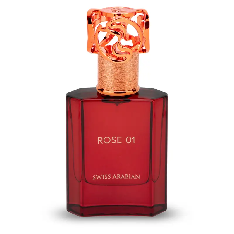 Swiss Arabian Rose 01 Eau de Parfum – Luxury Dubai Fragrance for Men & Women, Rose, Floral & Fruity Notes Fragrance Family - 50ml/1.7oz - Long Lasting Addictive Aroma