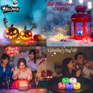Remote Control Submersible Light LED Waterproof Rgbw Color Changing Tea Light Candle Lamp Fish Tank Pond Decorative Lighting