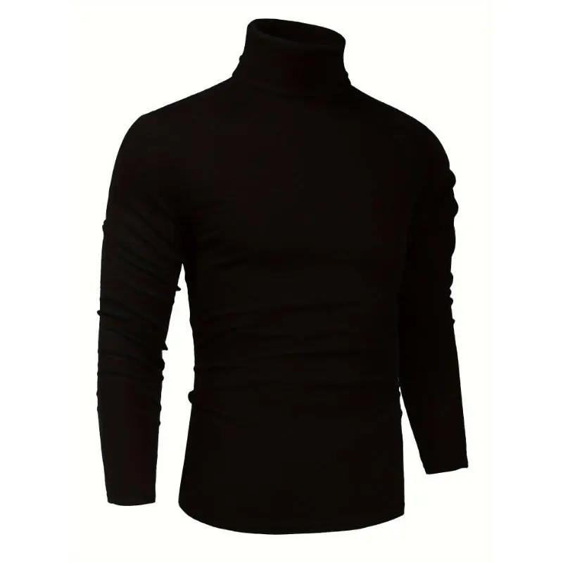 Men's Casual Slim-Fit Basic Knit Lightweight Turtleneck Pullover Sweater