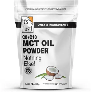 MCT Oil Powder with Prebiotic Fiber Keto Friendly Coffee Creamer C8 C10 Non GMO 24 Oz