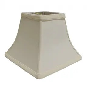 HomeRoots 469987 12 in. Ivory Square Bell No Slub Egg Lampshade for Lighting