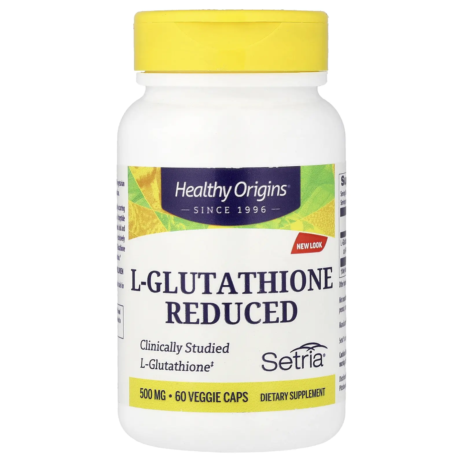Healthy Origins L-Glutathione Reduced, 500 mg, 60 Veggie Caps