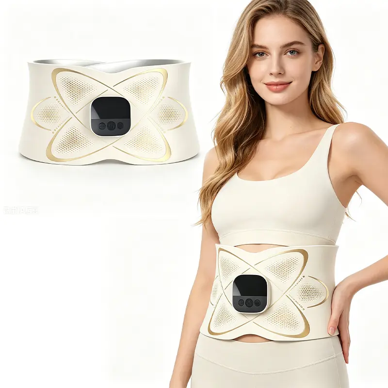Smart EMS Microcurrent Fitness Belt for Home Body Shaping, Massage & Muscle Stimulation, Waist Trainer Muscle Stimulator vibration mode