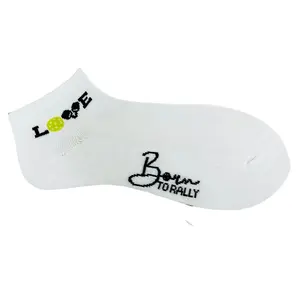 Premium Cotton Pickleball Love Ankle Socks for Women