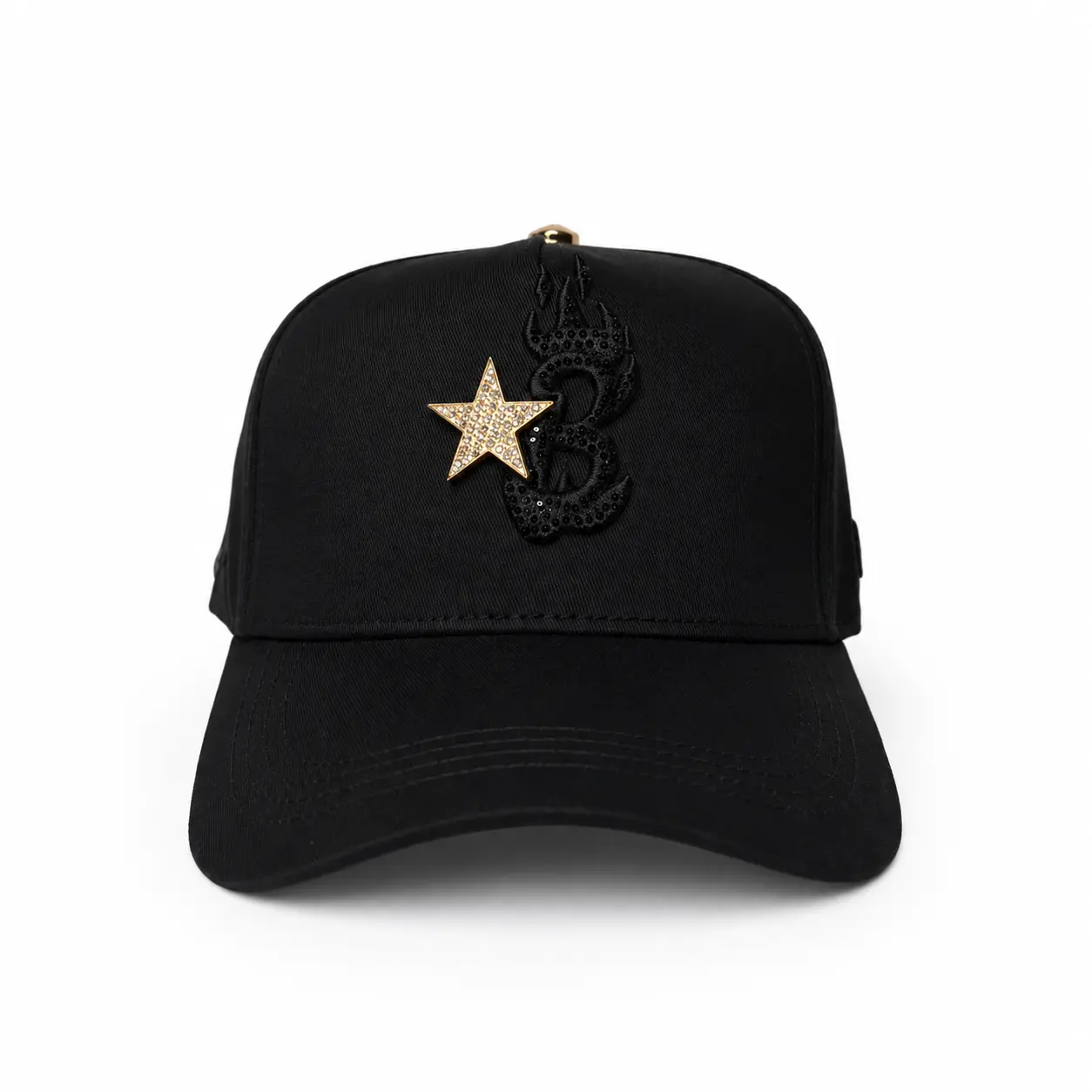 El Barbas "B-Star" - Black Snapback - Premium Streetwear Baseball Cap for Men & Women, Adjustable