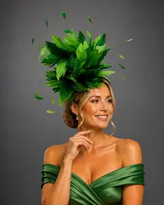 Carolina Green Fascinator - Kentucky Derby Hat