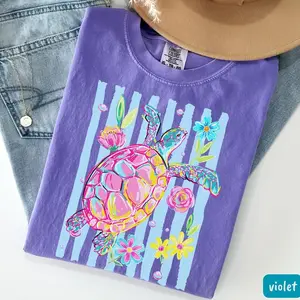Comfort Colors Sea Turtle Summer TShirt Summer Vacation Tee T-Shirt Coastal Shirt Beach Tee Ocean Life TShirt Save The Turtles T-Shirt