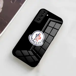 Fashion M-Moncler Protective Phone Case for Samsung S26 S25 S24 FE S23 S22 S21 plus S20 Ultra Note20Ultra Black Glass Cover