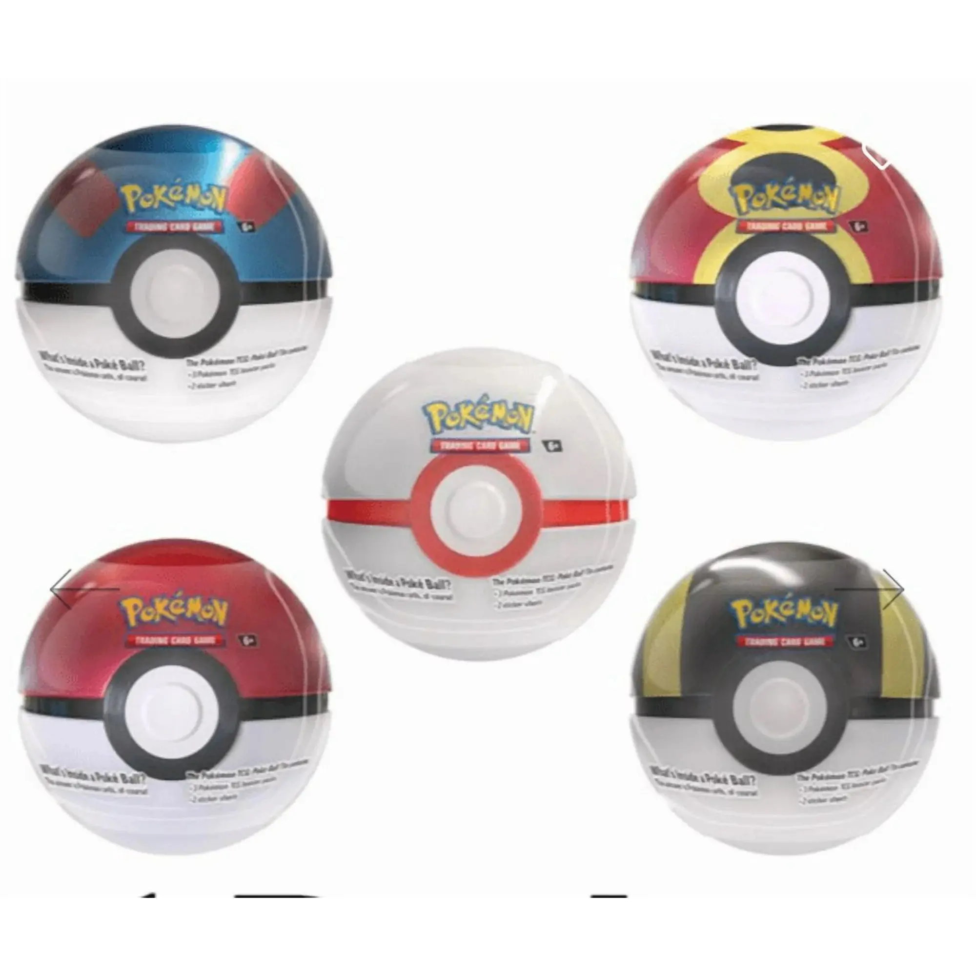 Pokeball Tin (3 Packs in Each) Pokemon TCG Trading Cards