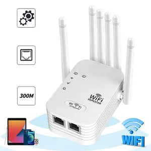 2.4GHz WiFi Extender,Whole House Covered,300Mbps High Speed Wireless Booster, AP Router Dual Modes Repeater, Multi-Device Connection, Strong Wall Penetration for Gaming Streaming Working Video Chat