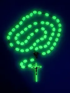 Fluorescent Rosary with 10mm oval beads
